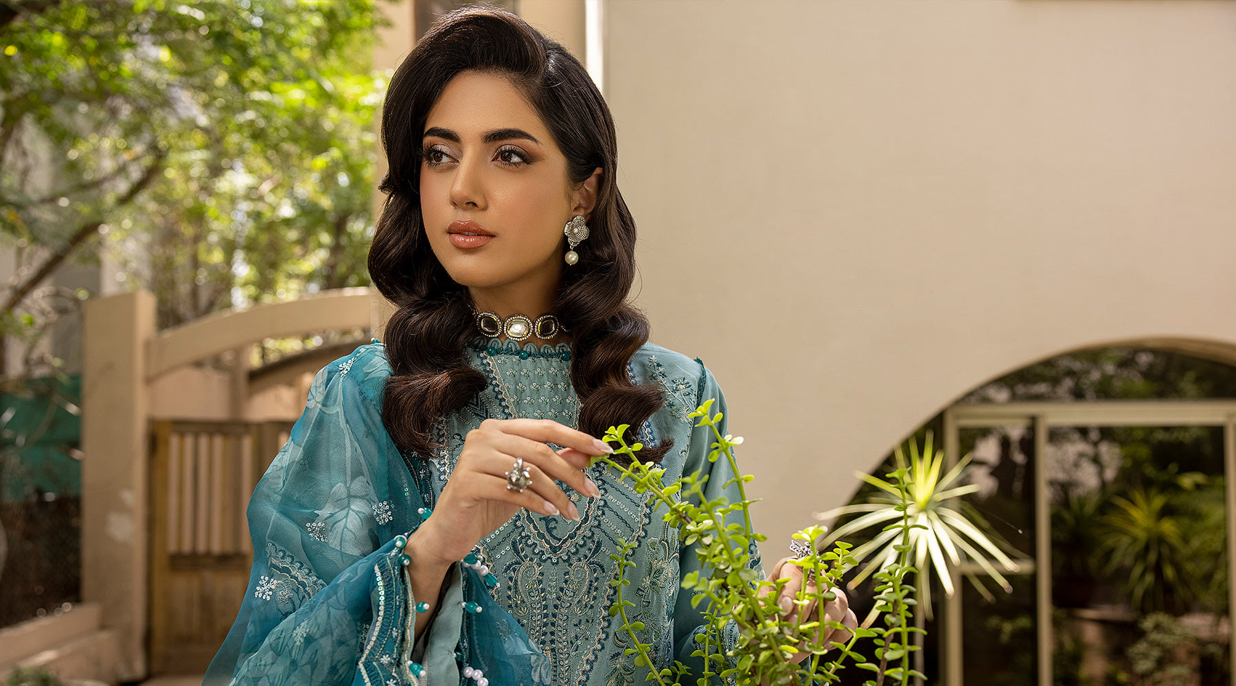 Ellena | Luxury Embroidered Collection | D25 - Waniyas