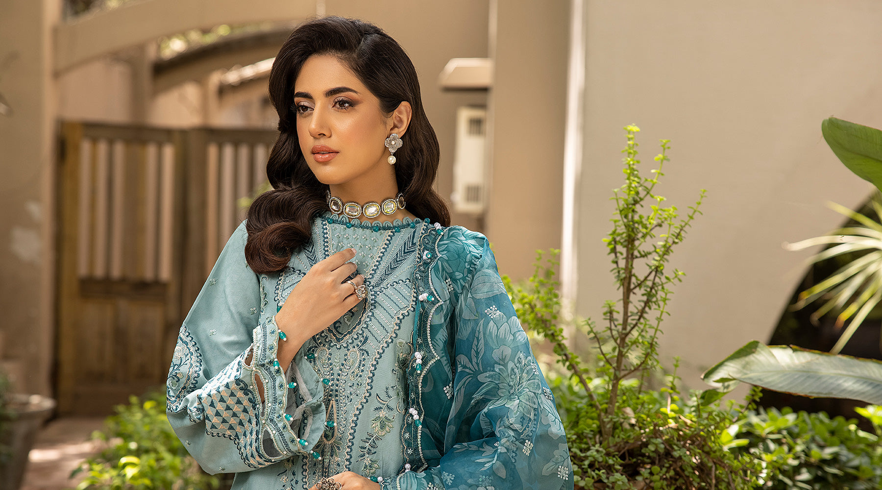 Ellena | Luxury Embroidered Collection | D25 - Waniyas