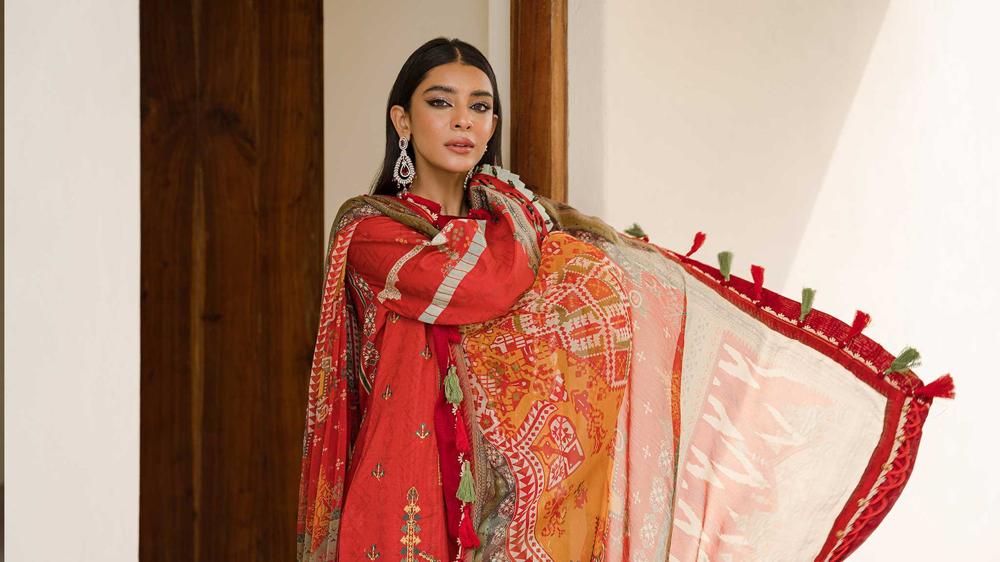 Ellena | Luxury Embroidered Collection | D18 - Maria Faisal