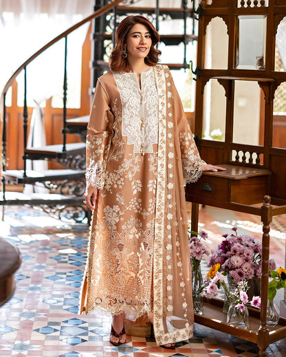 Mushq | Astoria Lawn 26 | Elodie - Luxury Dress - available at Maria Faisal in UK and USA.