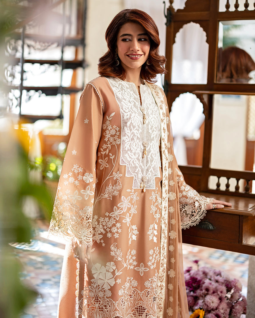 Mushq | Astoria Lawn 26 | Elodie - Luxury Dress - available at Maria Faisal in UK and USA.