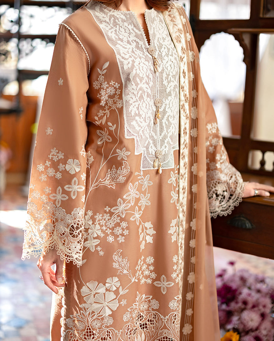 Mushq | Astoria Lawn 26 | Elodie - Luxury Dress - available at Maria Faisal in UK and USA.