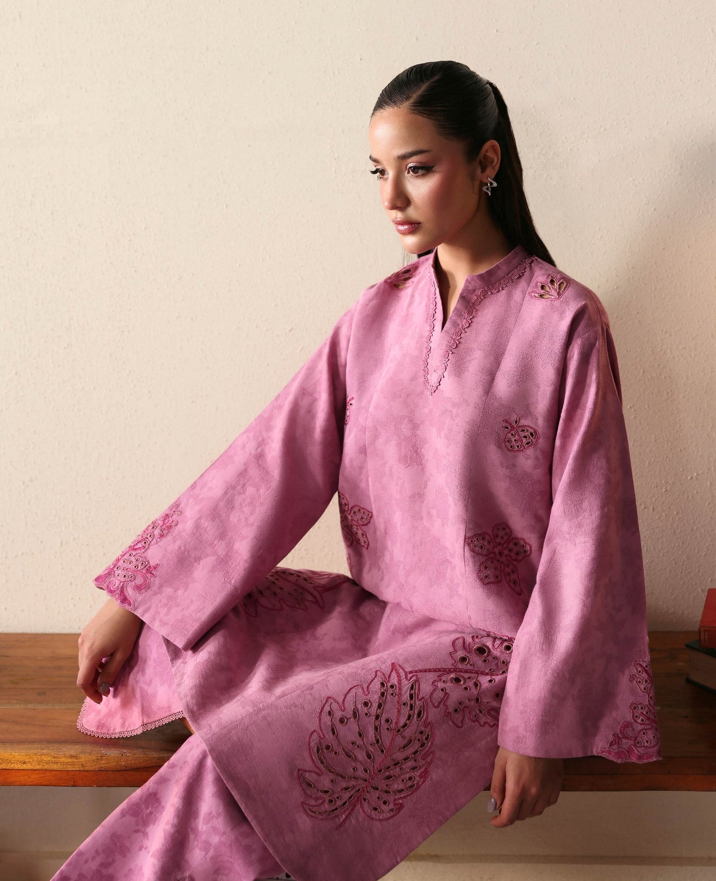 Republic Womenswear | Basics Winter 25 | Elora - Casual Dress - available at Maria Faisal in UK and USA.