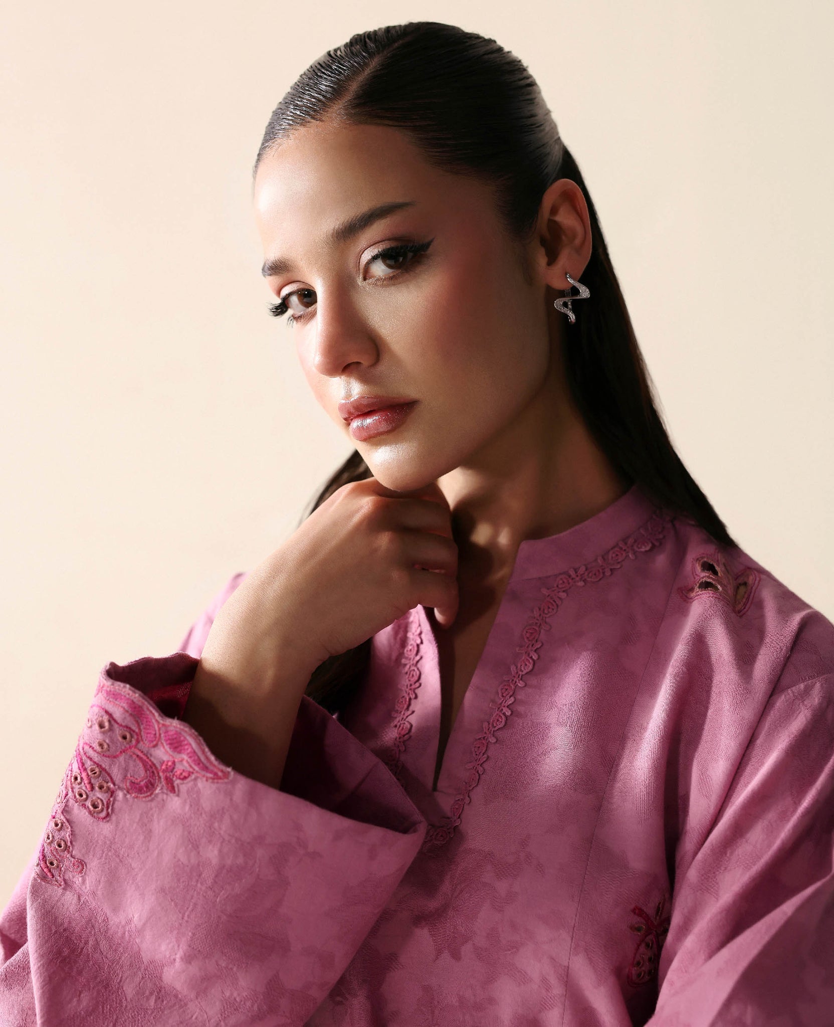 Republic Womenswear | Basics Winter 25 | Elora - Casual Dress - available at Maria Faisal in UK and USA.