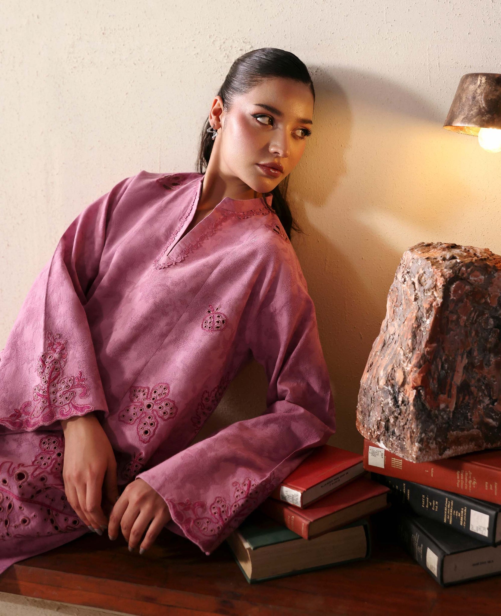 Republic Womenswear | Basics Winter 25 | Elora - Casual Dress - available at Maria Faisal in UK and USA.