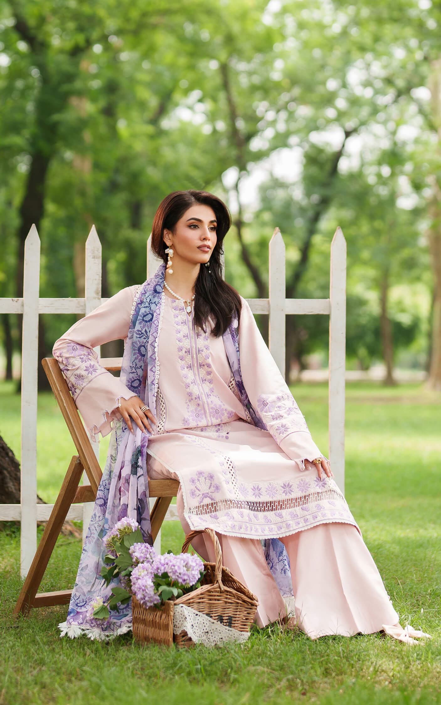 Asifa and Nabeel | Eden Cambric 25 | Elysian Petals ECU25-08 - Ladies Clothes - Maria Faisal