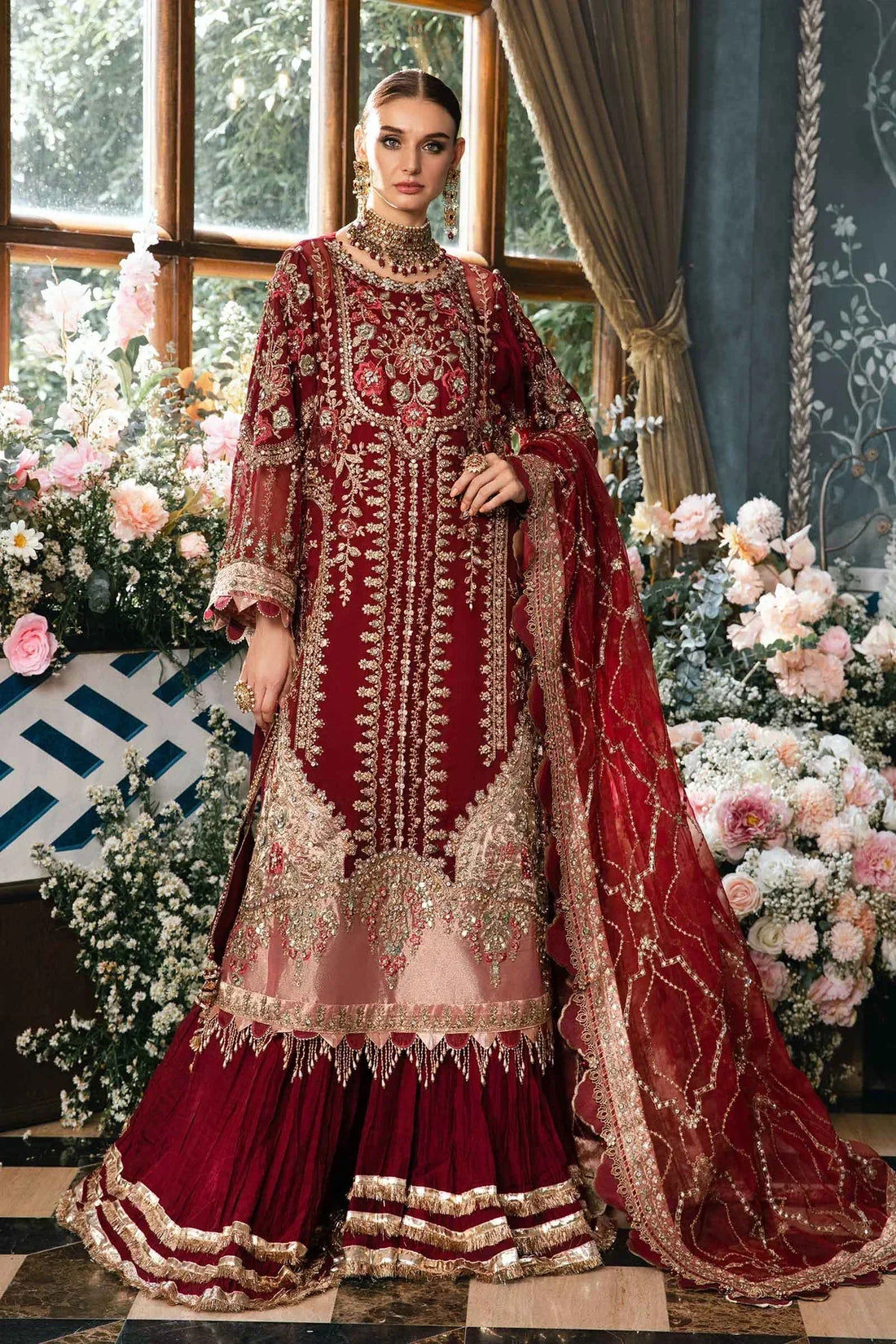 Maria B | Mbroidered Fabrics 2024 | BD-2807 - Waniyas