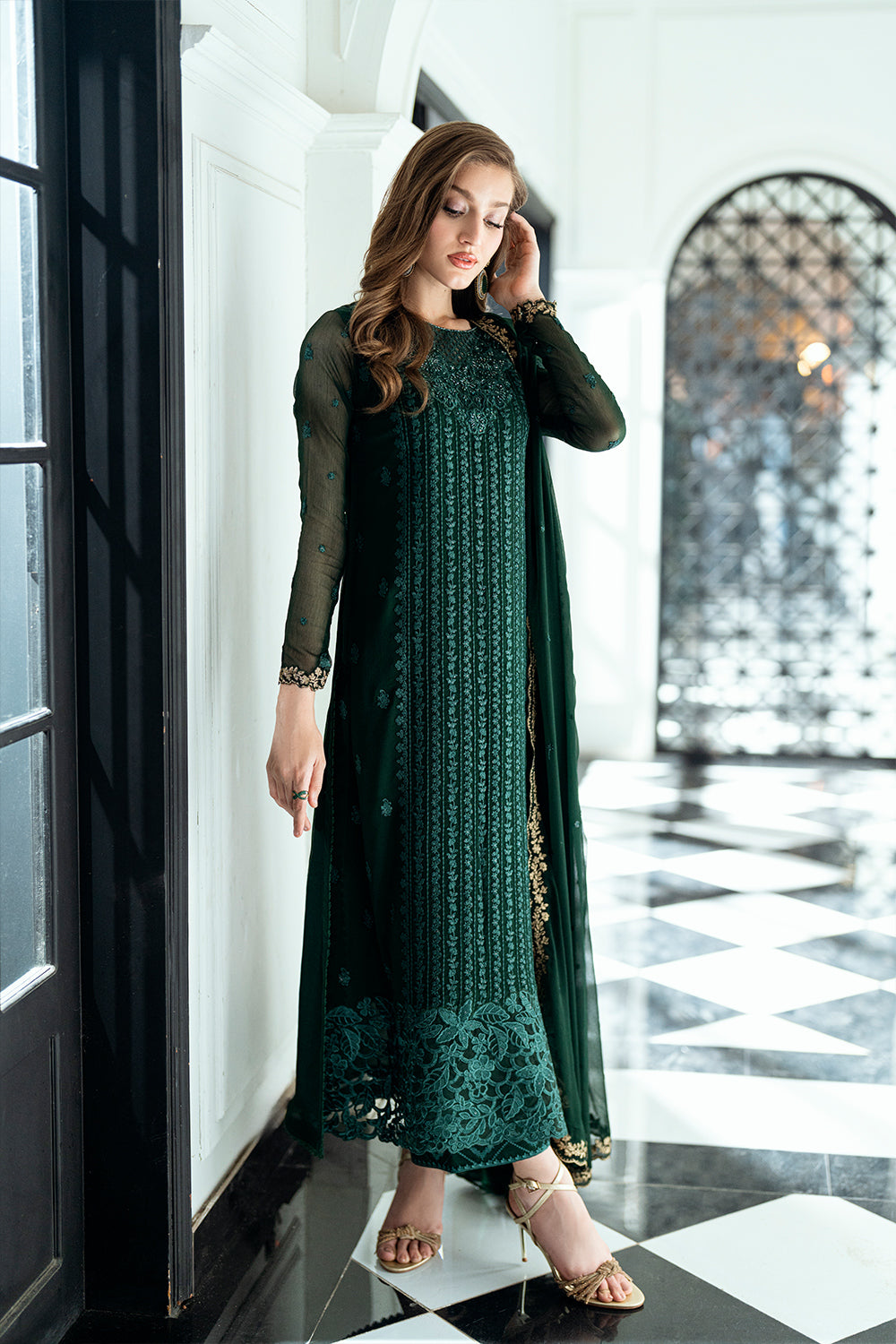 Azure | Ensembles | Emerald Whisper - Ladies Clothes - Maria Faisal