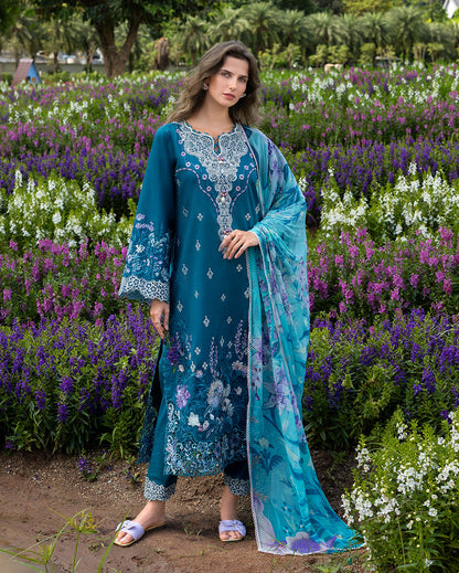 Mushq | Hemline the Secret Garden | Emerald Fern - Luxury Dress - available at Maria Faisal in UK and USA.