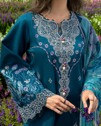Mushq | Hemline the Secret Garden | Emerald Fern - Luxury Dress - available at Maria Faisal in UK and USA.