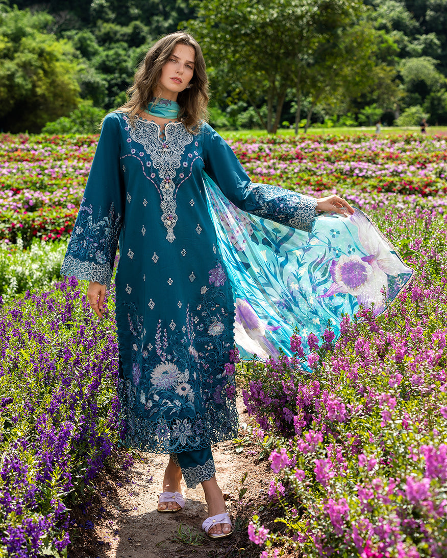 Mushq | Hemline the Secret Garden | Emerald Fern - Luxury Dress - available at Maria Faisal in UK and USA.