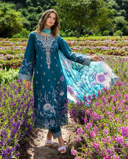 Mushq | Hemline the Secret Garden | Emerald Fern - Luxury Dress - available at Maria Faisal in UK and USA.