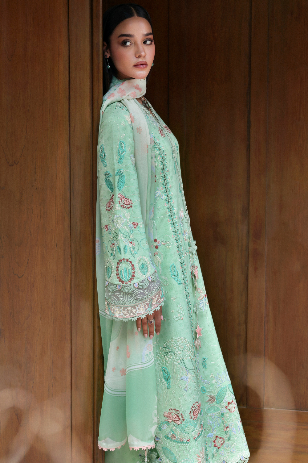 Soraya | Noa Summer Pret '26 |Emerald - Luxury Dress - available at Maria Faisal in UK and USA.