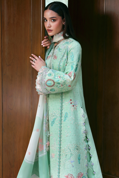 Soraya | Noa Summer Pret '26 |Emerald - Luxury Dress - available at Maria Faisal in UK and USA.