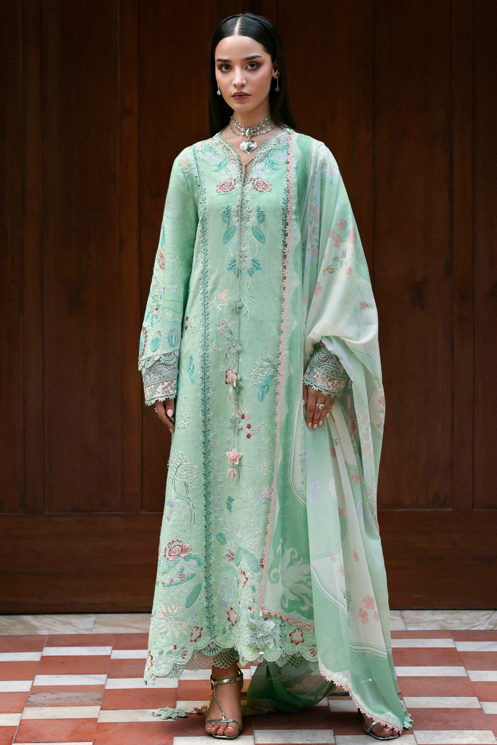 Soraya | Noa Summer Pret '26 |Emerald - Luxury Dress - available at Maria Faisal in UK and USA.