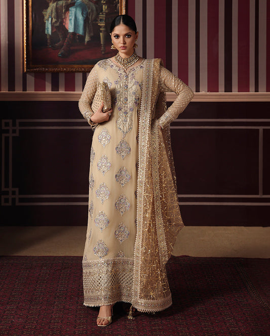 Roheenaz | Royale Eternel Chiffon Edit | Empress Glow - Formal Dress - available at Maria Faisal in UK and USA.