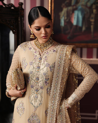 Roheenaz | Royale Eternel Chiffon Edit | Empress Glow - Formal Dress - available at Maria Faisal in UK and USA.