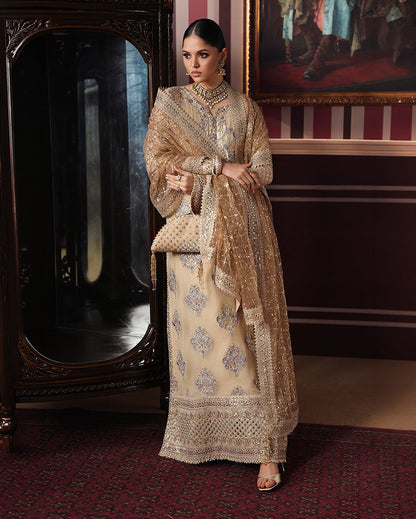 Roheenaz | Royale Eternel Chiffon Edit | Empress Glow - Formal Dress - available at Maria Faisal in UK and USA.