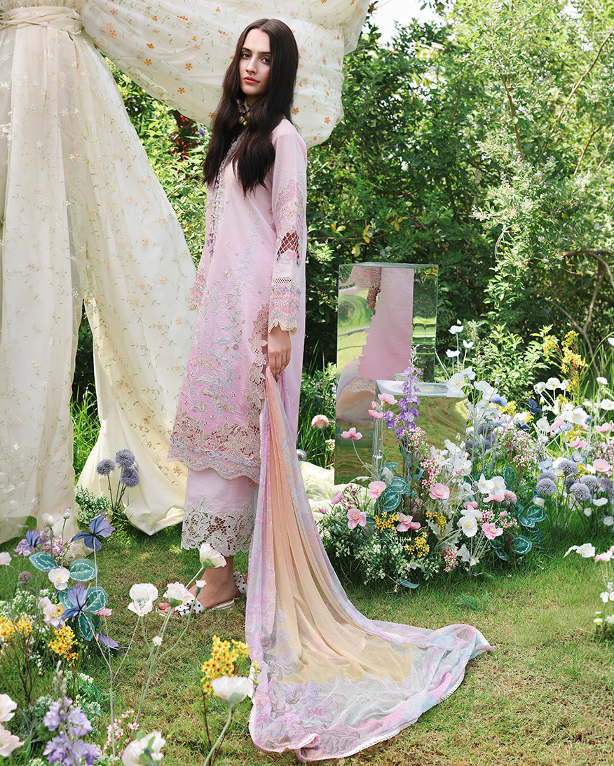 Mushq | The Secret Garden Lawn | Enchanted Vine - Luxury Dress - available at Maria Faisal in UK and USA.