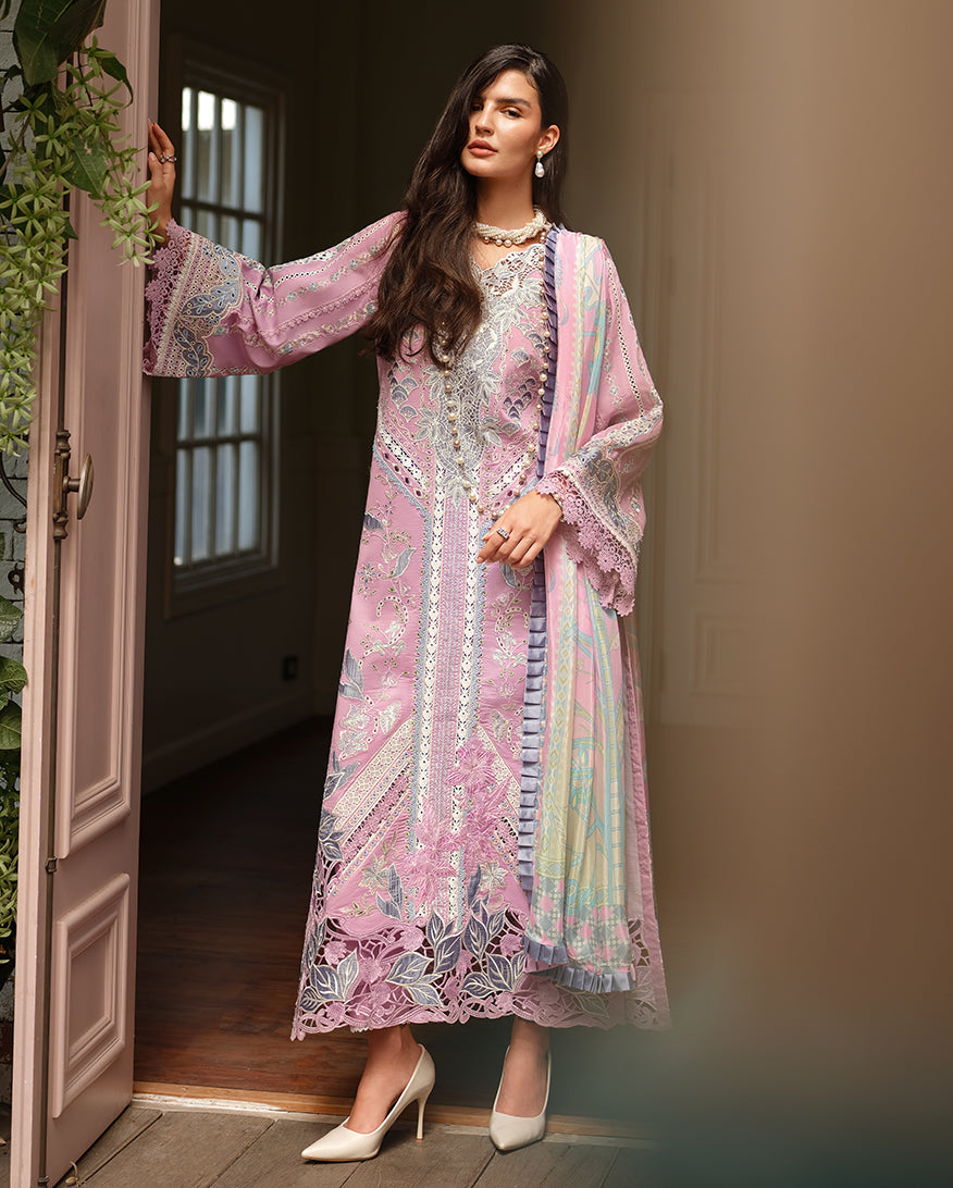 Mushq | Amoi Luxury Lawn | Endless Love - Luxury Dress - available at Maria Faisal in UK and USA.