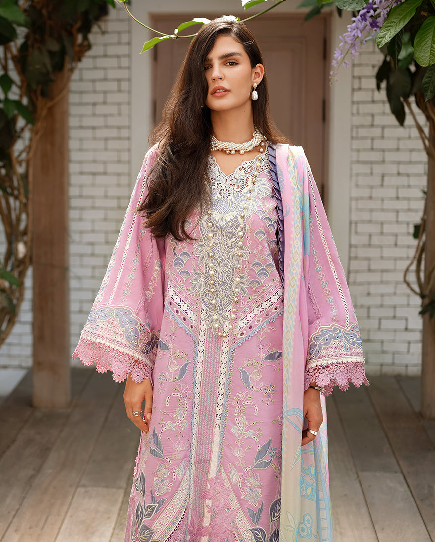 Mushq | Amoi Luxury Lawn | Endless Love - Luxury Dress - available at Maria Faisal in UK and USA.