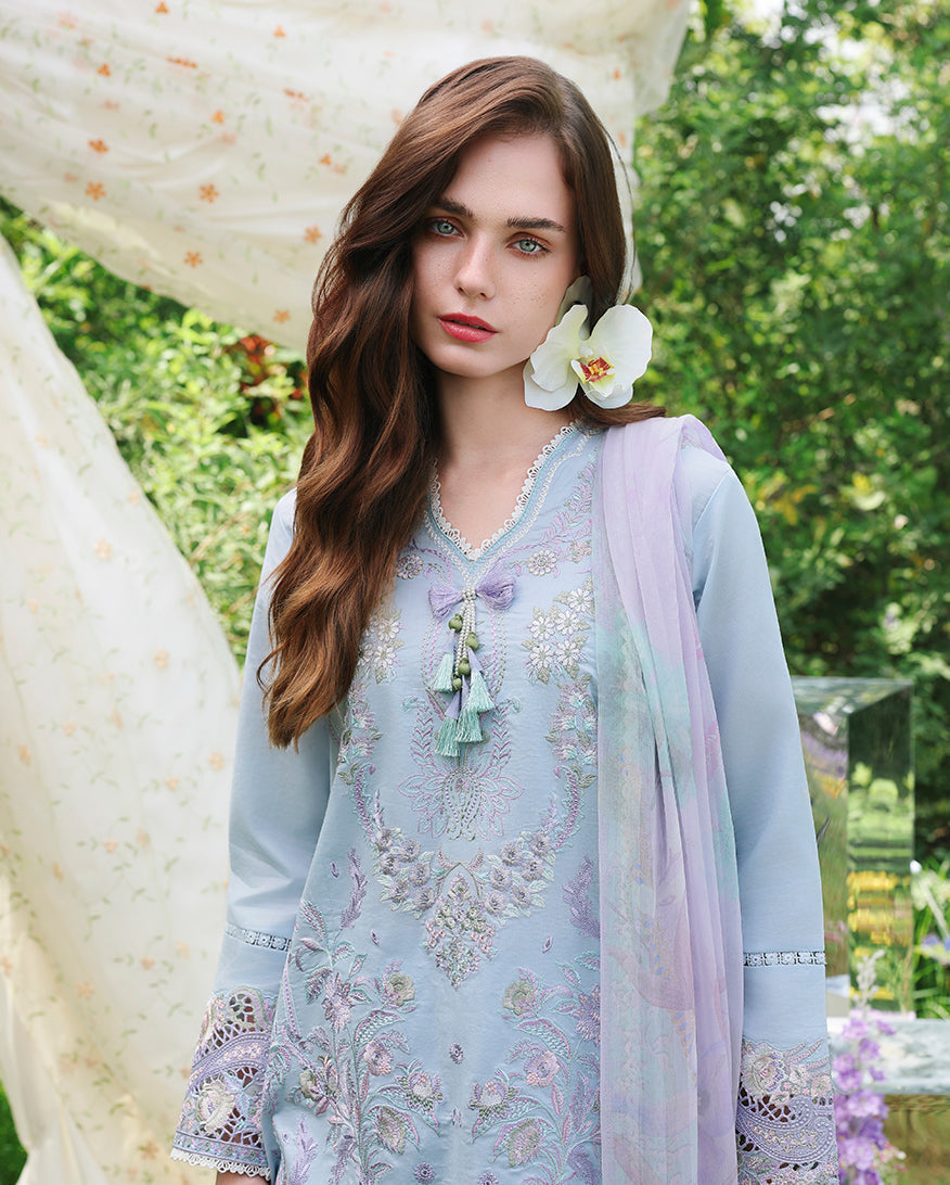 Mushq | The Secret Garden Lawn | Ethereal Eden - Luxury Dress - available at Maria Faisal in UK and USA.