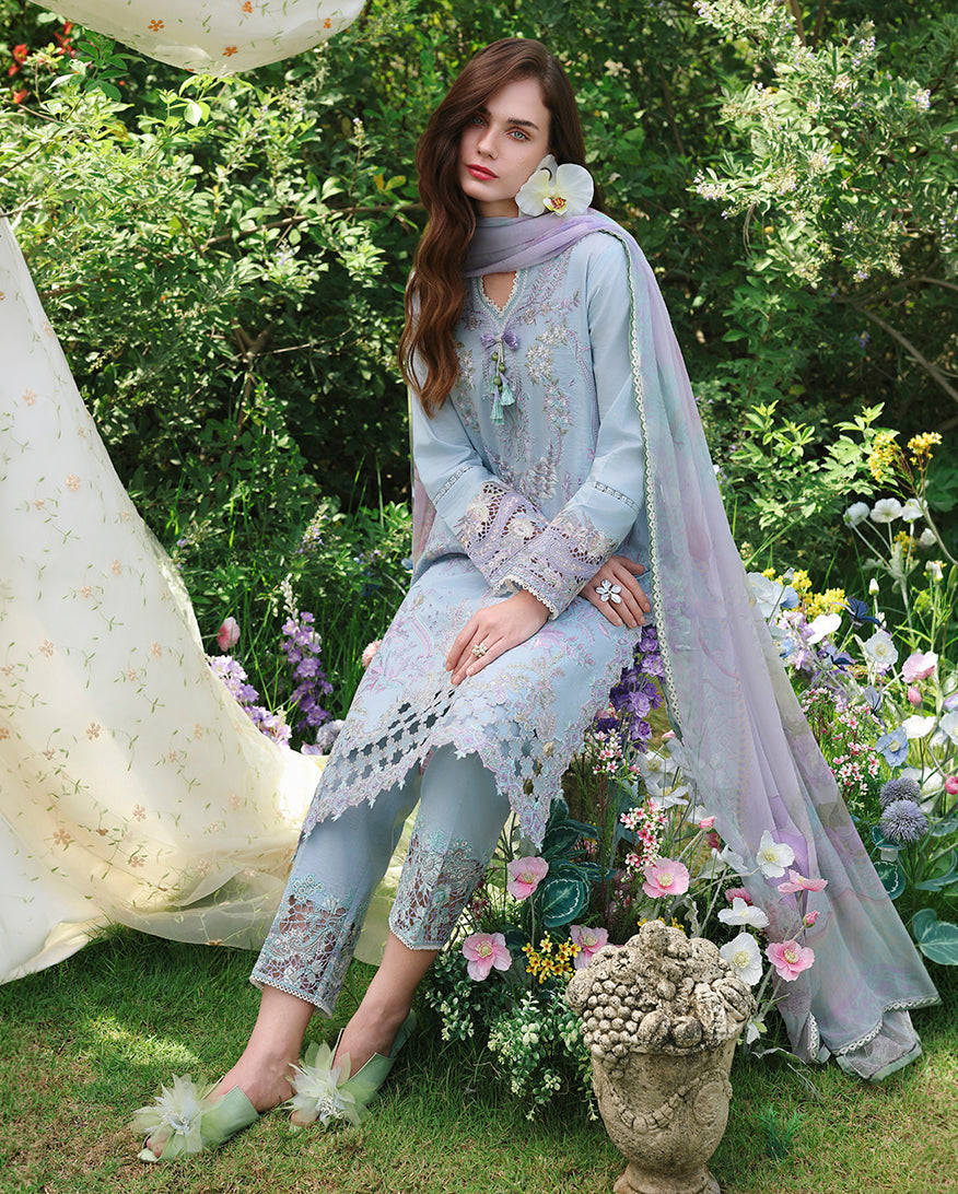 Mushq | The Secret Garden Lawn | Ethereal Eden - Luxury Dress - available at Maria Faisal in UK and USA.