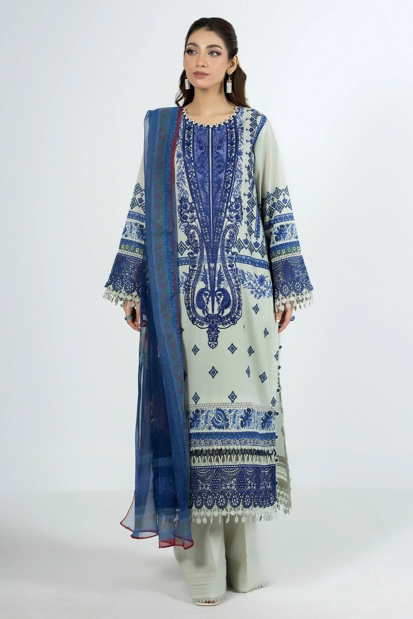 Adans Libas | Ethnic Prints | ETHNIC 1660 - Luxury Dress - available at Maria Faisal in UK and USA.