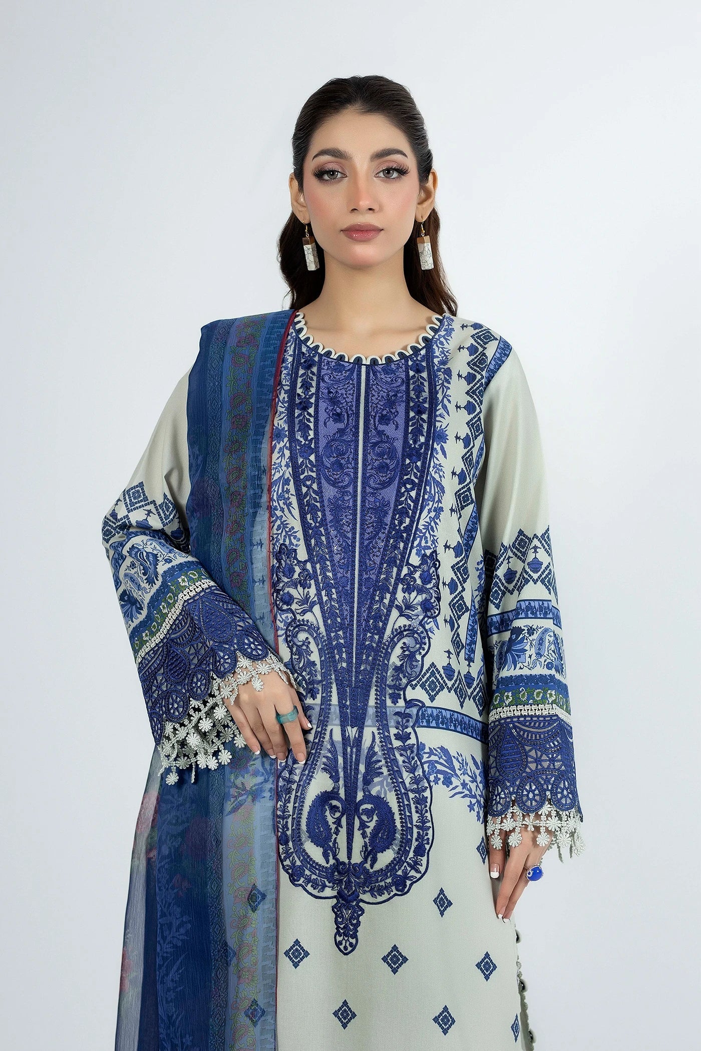 Adans Libas | Ethnic Prints | ETHNIC 1660 - Luxury Dress - available at Maria Faisal in UK and USA.