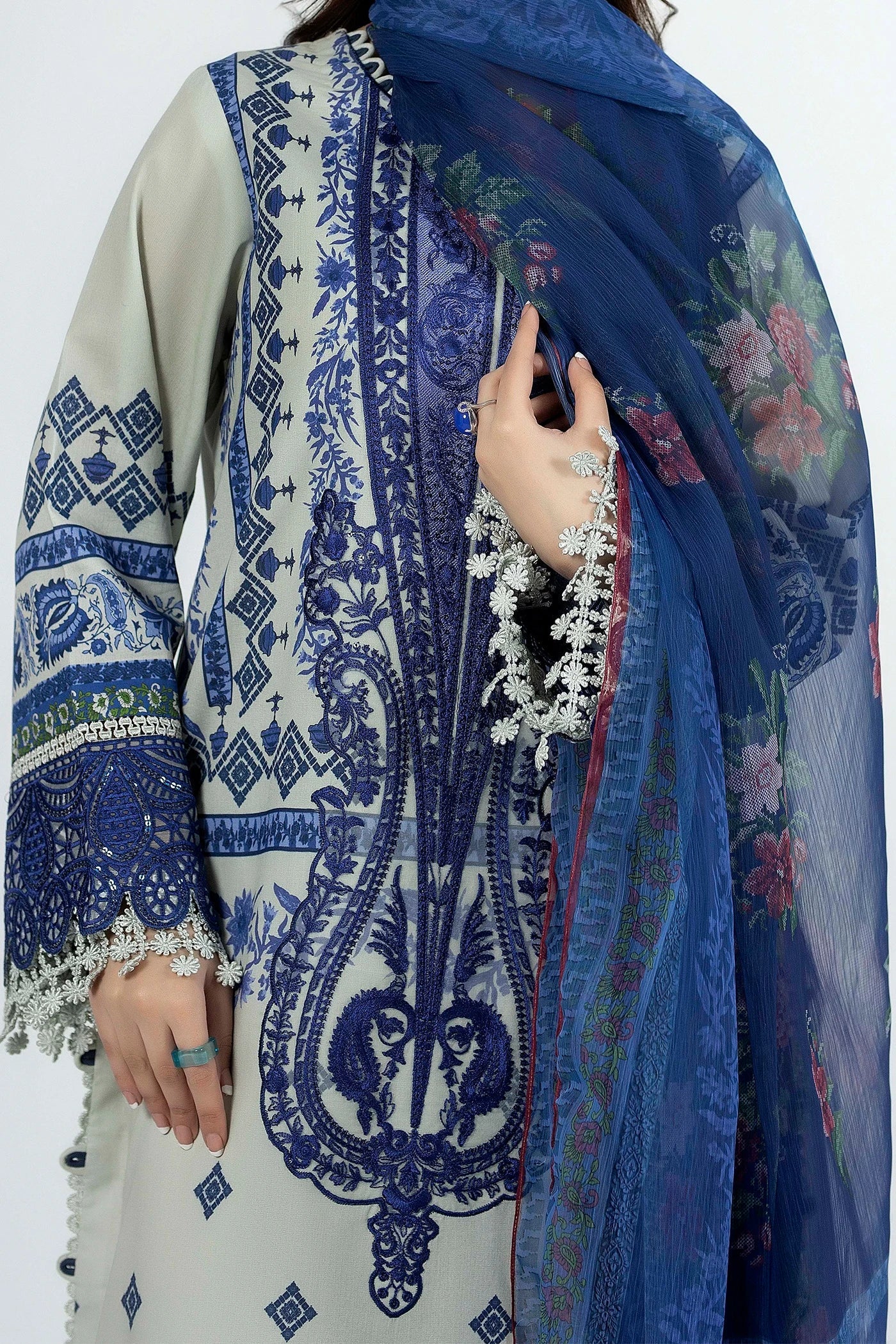 Adans Libas | Ethnic Prints | ETHNIC 1660 - Luxury Dress - available at Maria Faisal in UK and USA.