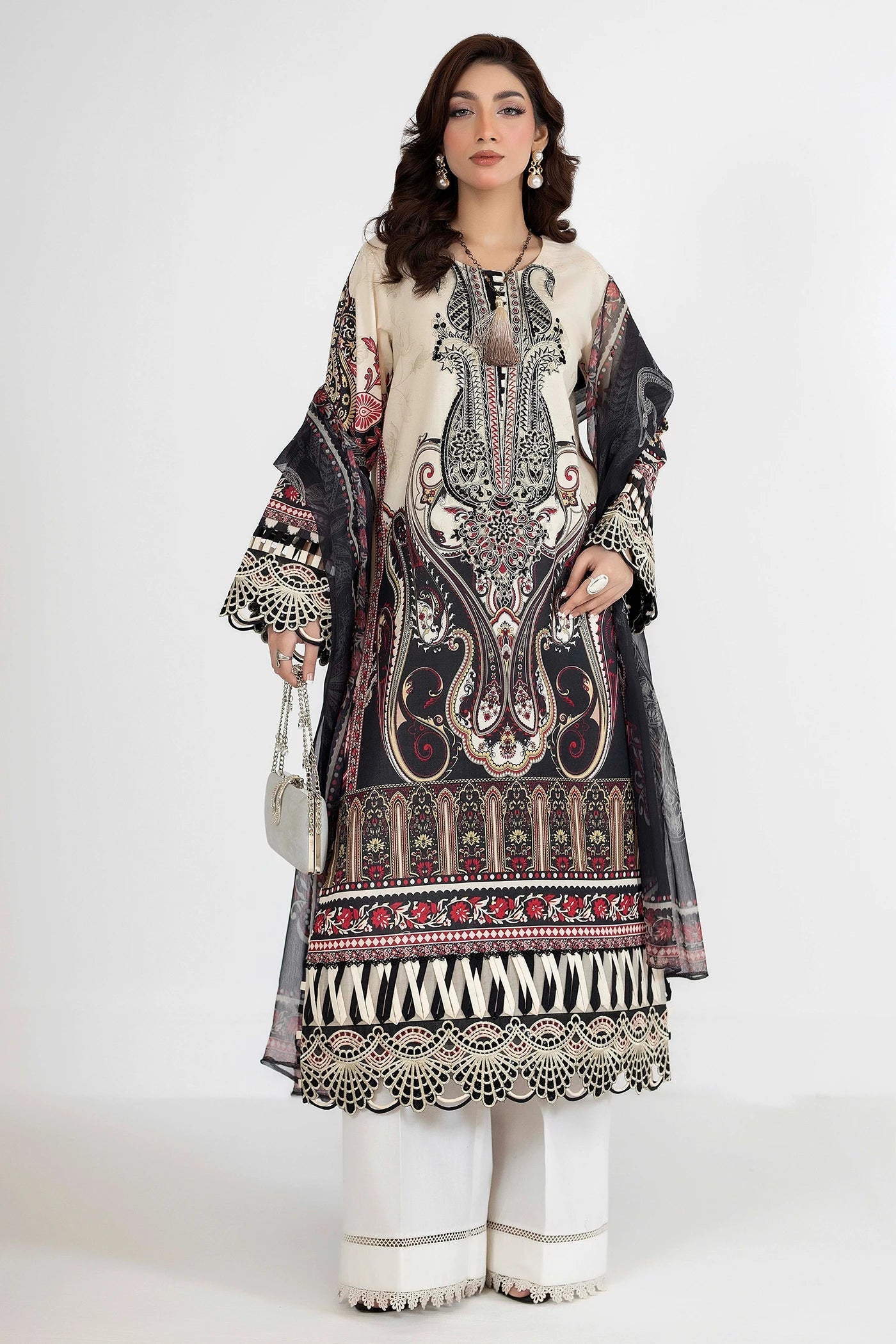 Adans Libas | Ethnic Prints | ETHNIC 1650 - Luxury Dress - available at Maria Faisal in UK and USA.
