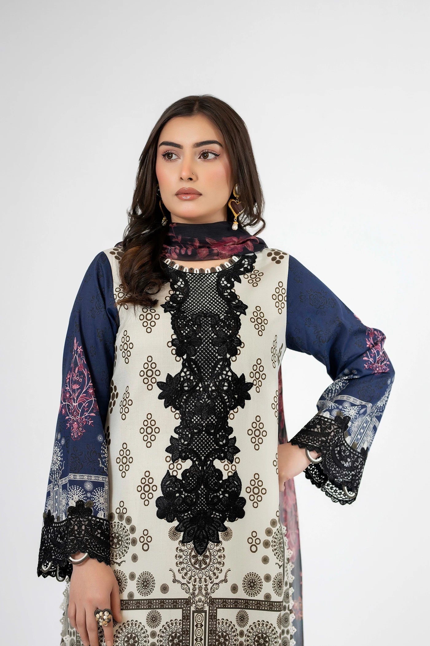 Adans Libas | Ethnic Prints | ETHNIC 1652 - Luxury Dress - available at Maria Faisal in UK and USA.