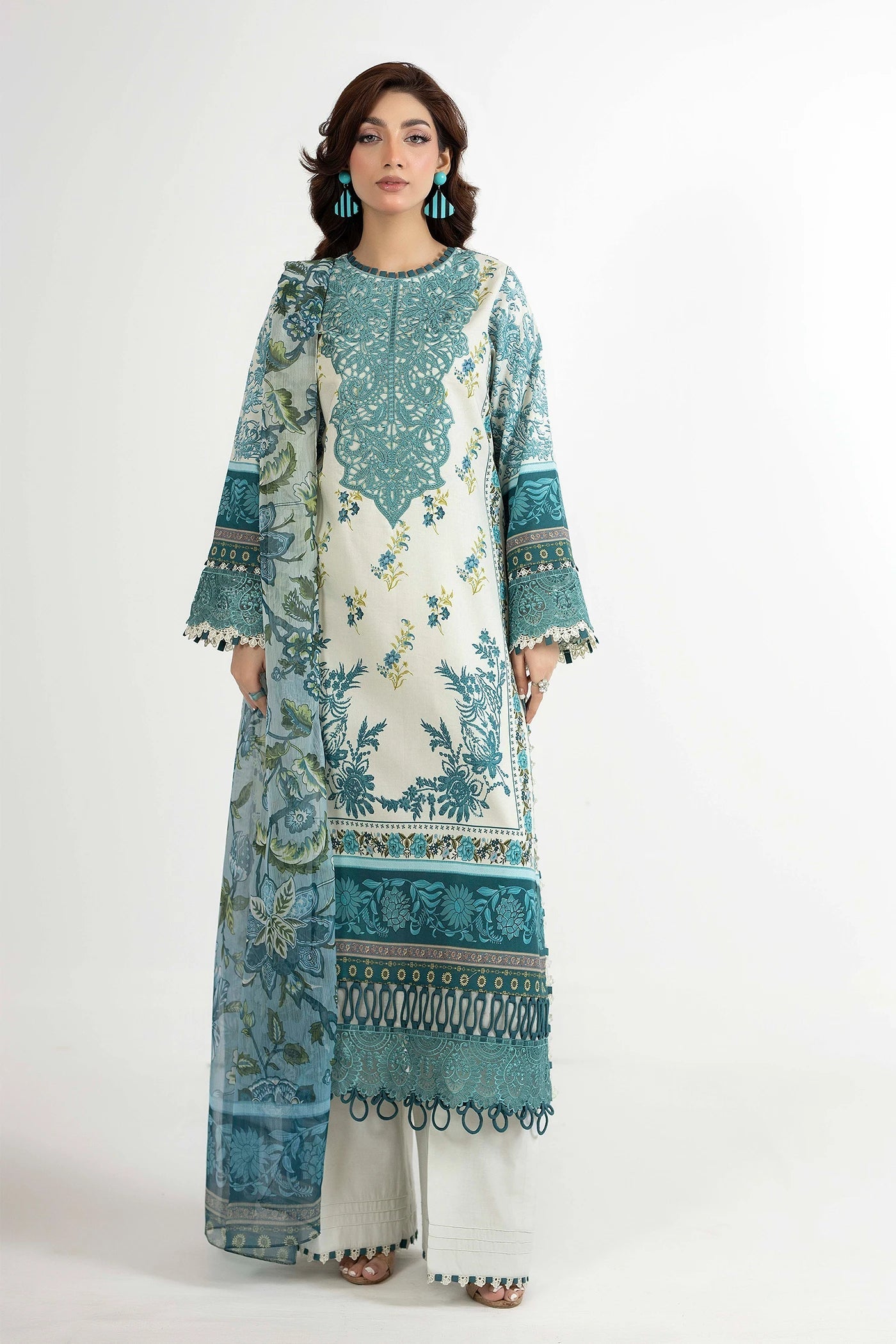 Adans Libas | Ethnic Prints | ETHNIC 1655 - Luxury Dress - available at Maria Faisal in UK and USA.