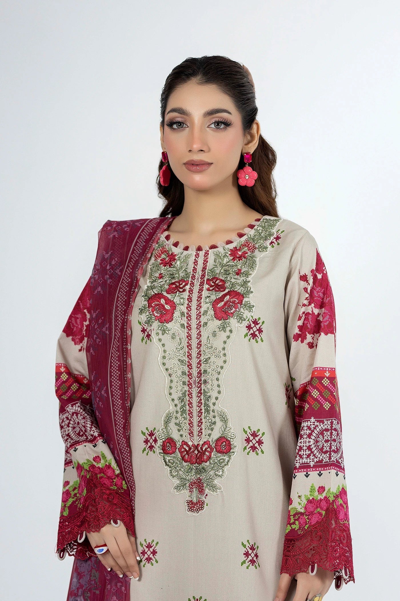 Adans Libas | Ethnic Prints | ETHNIC 1657 - Luxury Dress - available at Maria Faisal in UK and USA.