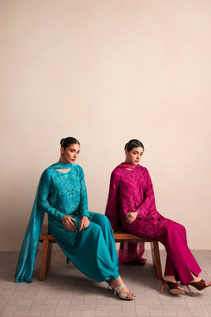 Saira Rizwan | Lael Silk Edit 26 | EVANIA-SRLC26-02 - Luxury Dress - available at Maria Faisal in UK and USA.