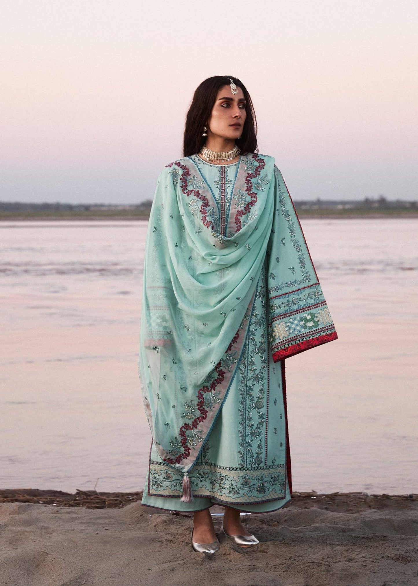 Hussain Rehar | Surkh Eid Pret’25 | Aina by Maria Faisal - Registered Vendor of : Hussain Rehar - type : Ladies Clothes - 100% original wedding dresses