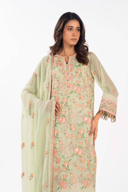 AlKaram | Festive Summer 25 | FC-22I-25-Pistachio by Maria Faisal - Registered Vendor of : Alkaram - type : Ladies Clothes - 100% original wedding dresses