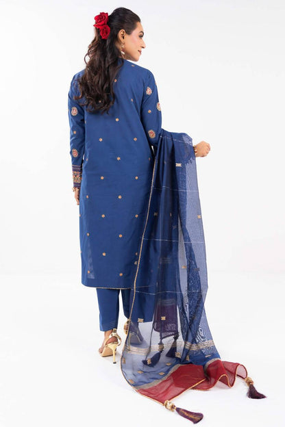 AlKaram | Festive Summer 25 | FC-2A-25-Dark Blue by Maria Faisal - Registered Vendor of : Alkaram - type : Ladies Clothes - 100% original wedding dresses