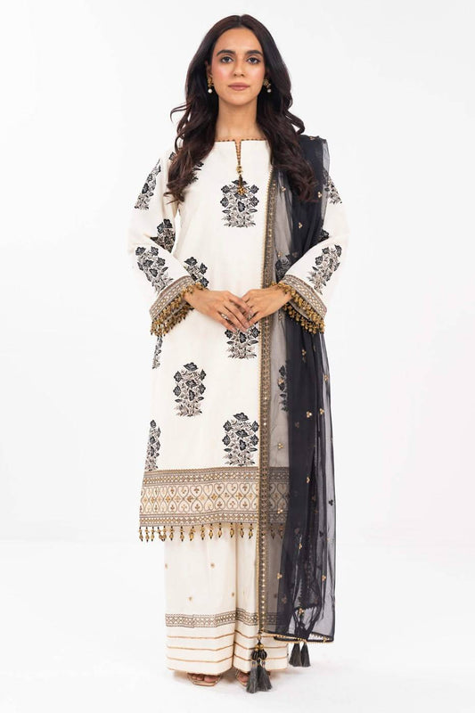 AlKaram | Festive Summer 25 | FC-30M-25-Off White by Maria Faisal - Registered Vendor of : Alkaram - type : Ladies Clothes - 100% original wedding dresses