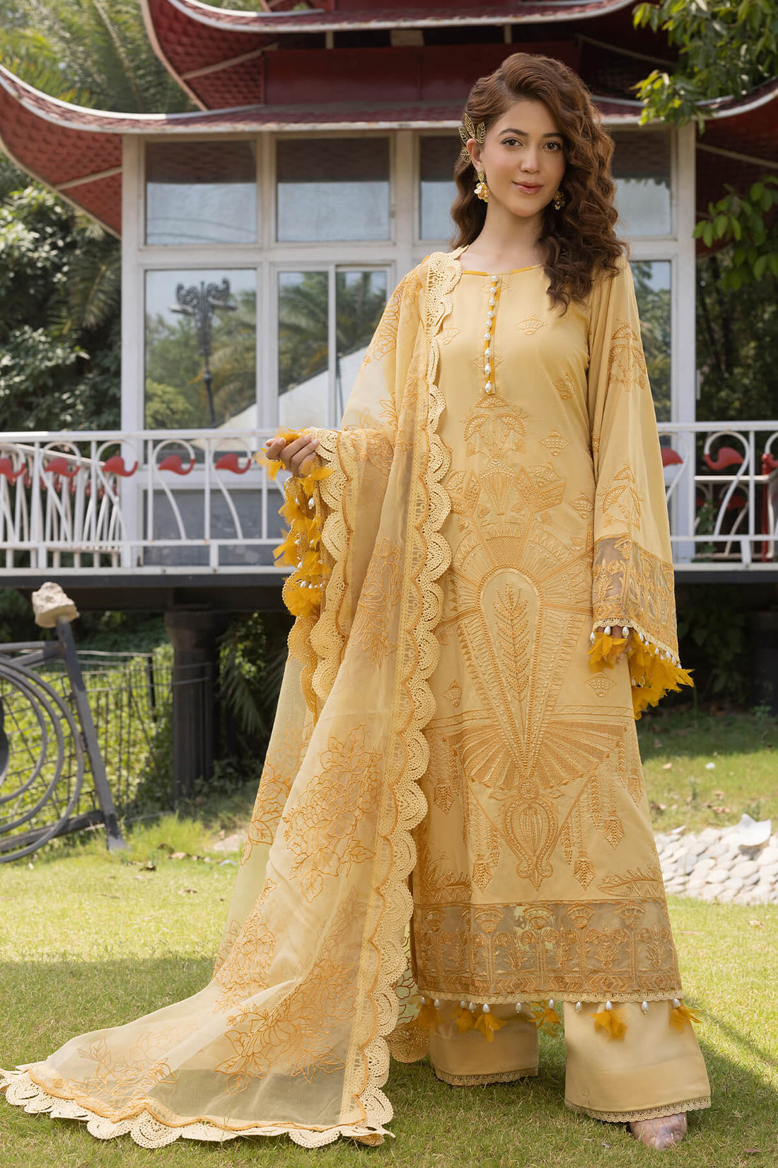 Raeesa Premium | Ferya Lawn | Noor E Fajar | Ferya | FD-01 - Ladies Clothes - Maria Faisal