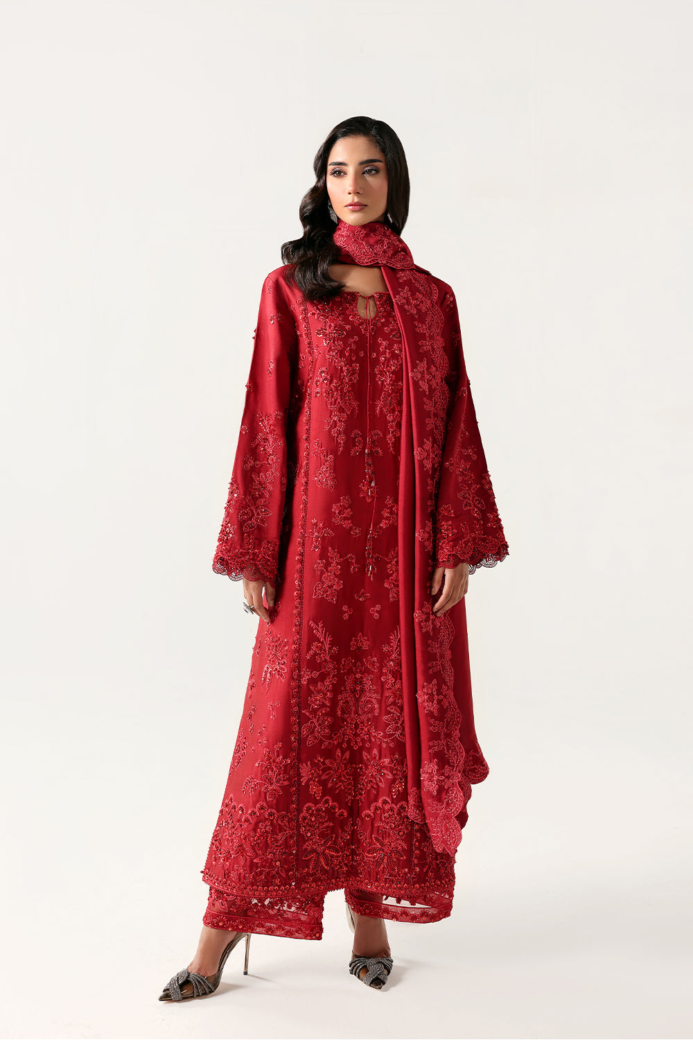 Saira Rizwan | Silk Luxe 26 | NIKA- SRLSP-26-09 - Dress - available at Maria Faisal in UK and USA.