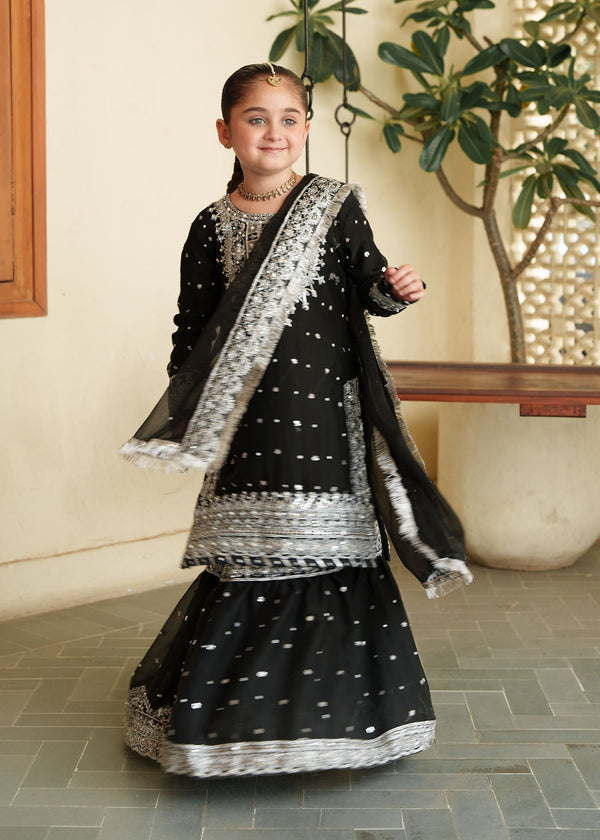3 Piece Embroidered Chiffon Suit - Kids Clothing - available at Maria Faisal in UK and USA.