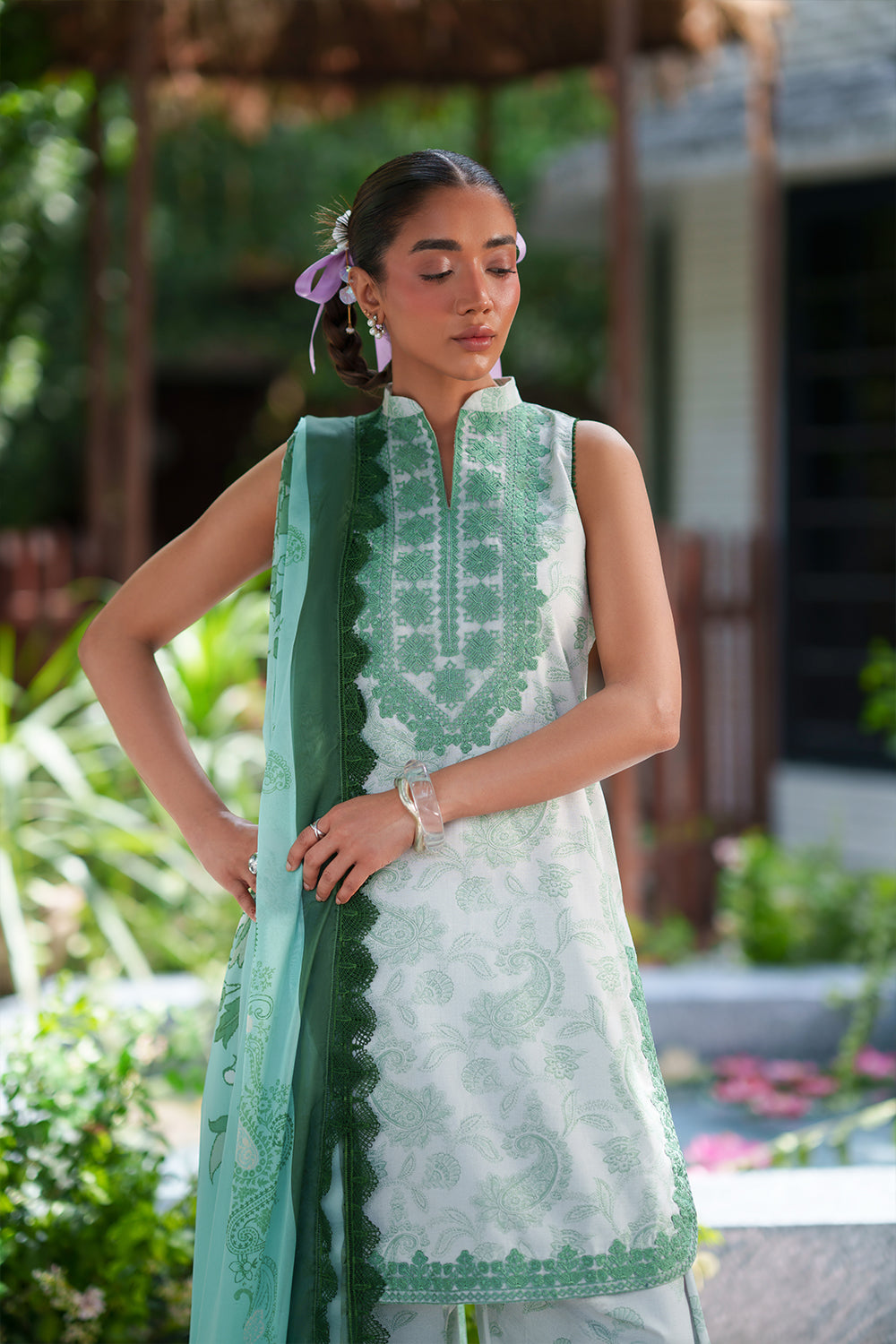 Saira Rizwan | Laanem SS 26 | ZAREEN-B-SRL26-06 - Luxury Dress - available at Maria Faisal in UK and USA.