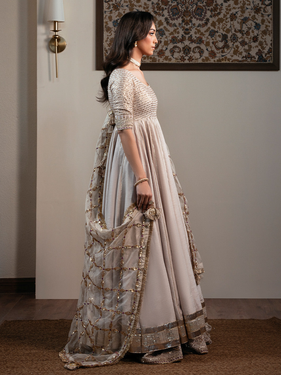 Faiza Faisal | Zareen Luxury Formals | DUCHESS - Formal Dress - available at Maria Faisal in UK and USA.