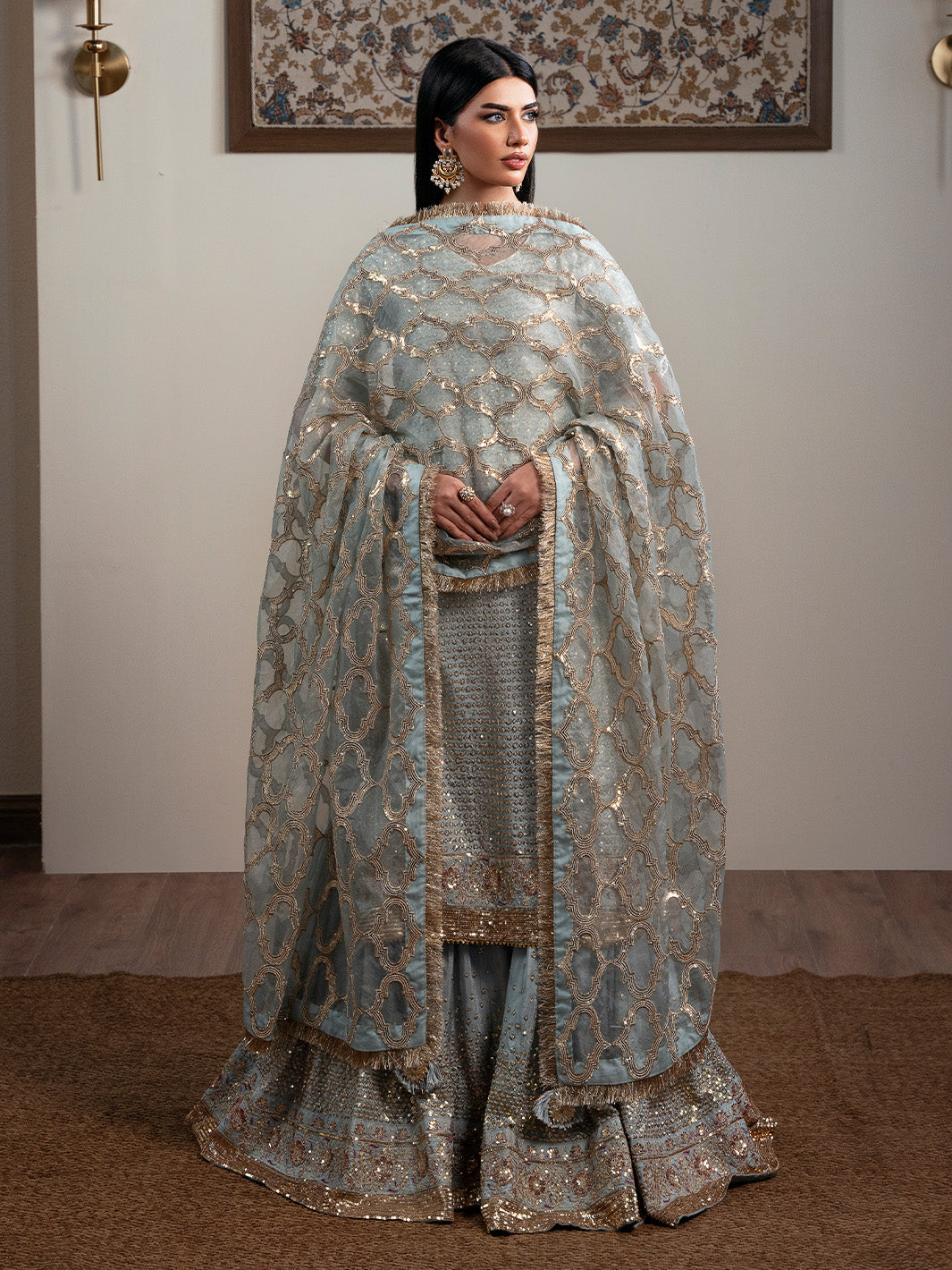 Faiza Faisal | Zareen Luxury Formals | OPAL - Formal Dress - available at Maria Faisal in UK and USA.