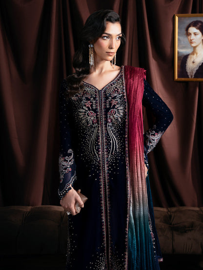 Faiza Faisal | Solene Luxury Velvets | ECLAT - Formal Dress - available at Maria Faisal in UK and USA.