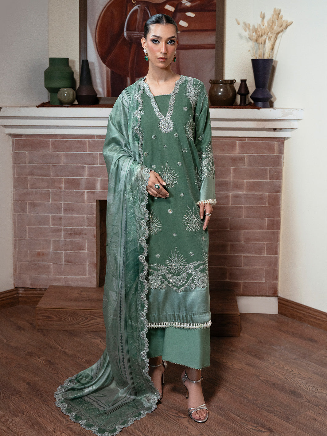 Faiza Faisal | Solene Luxury Velvets | AMARA - Formal Dress - available at Maria Faisal in UK and USA.