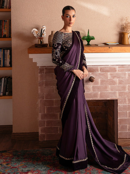 Faiza Faisal | Solene Luxury Velvets | VELORA - Formal Dress - available at Maria Faisal in UK and USA.