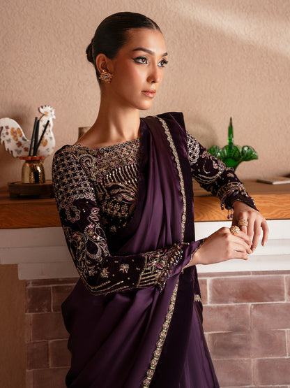 Faiza Faisal | Solene Luxury Velvets | VELORA - Formal Dress - available at Maria Faisal in UK and USA.