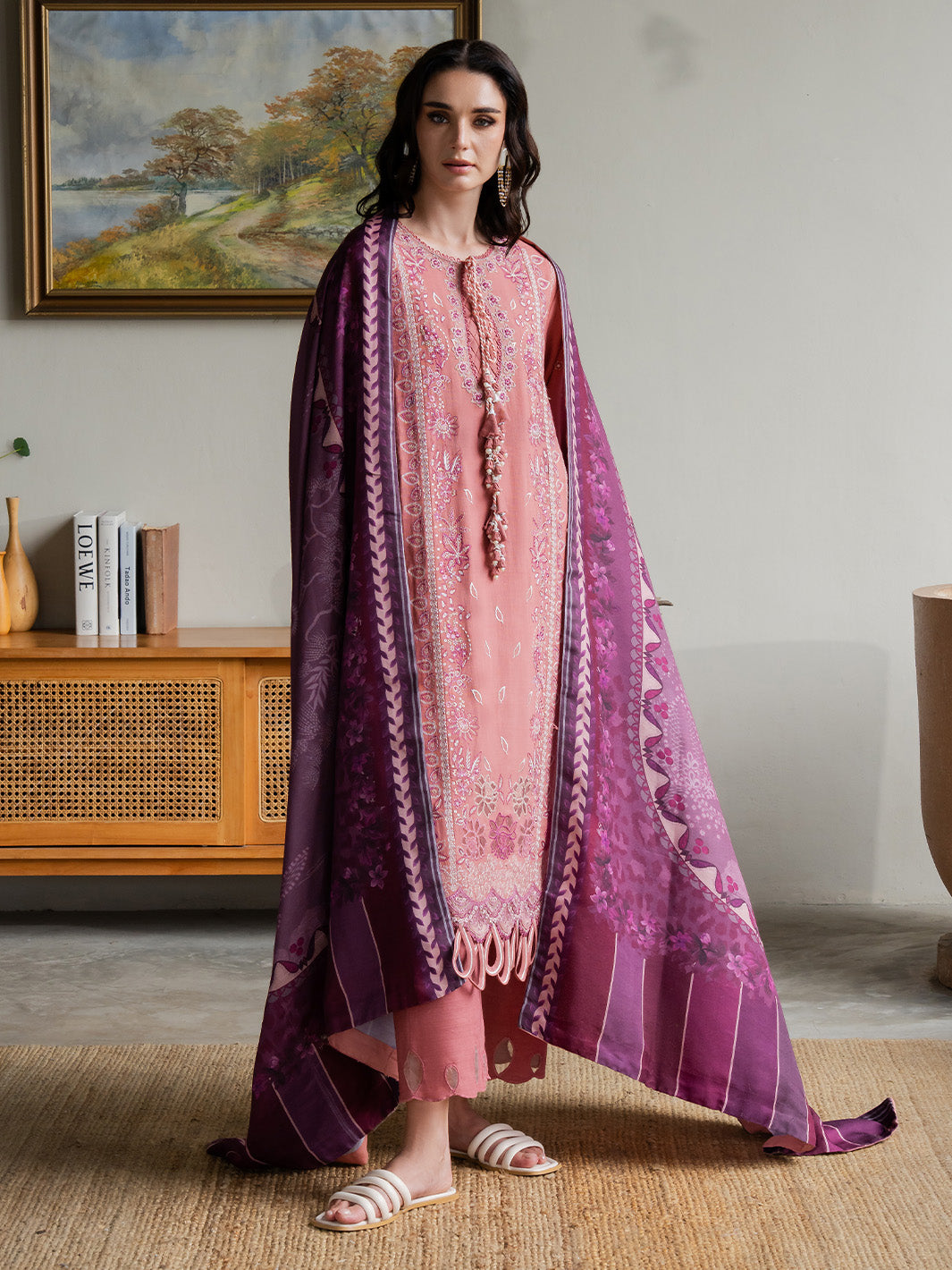 ROSEATE – authentic Pakistani dress from the Dastaan Khaddar 25 collection for women in the UK